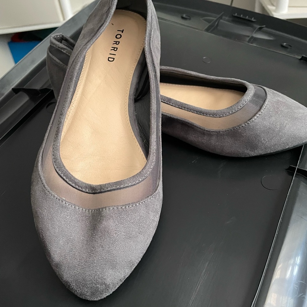 Torrid Dress Flat Suede like material with mesh accent Torrid runs wide